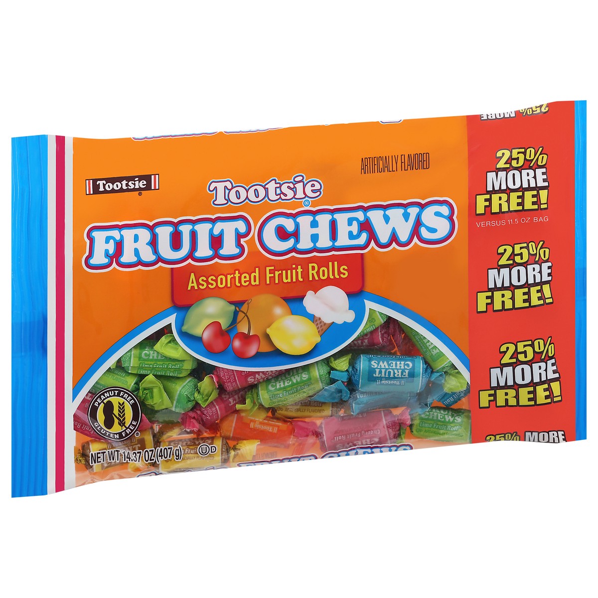 slide 7 of 9, Tootsie Fruit Chews Assorted Fruit Rolls 14.37 oz, 14.37 oz