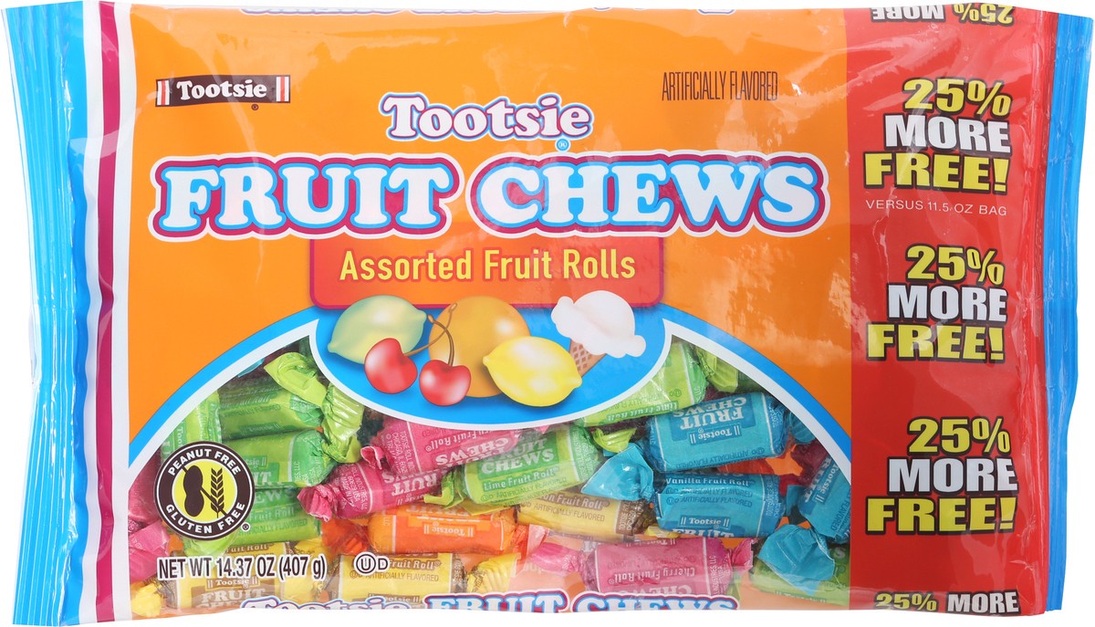 slide 8 of 9, Tootsie Fruit Chews Assorted Fruit Rolls 14.37 oz, 14.37 oz