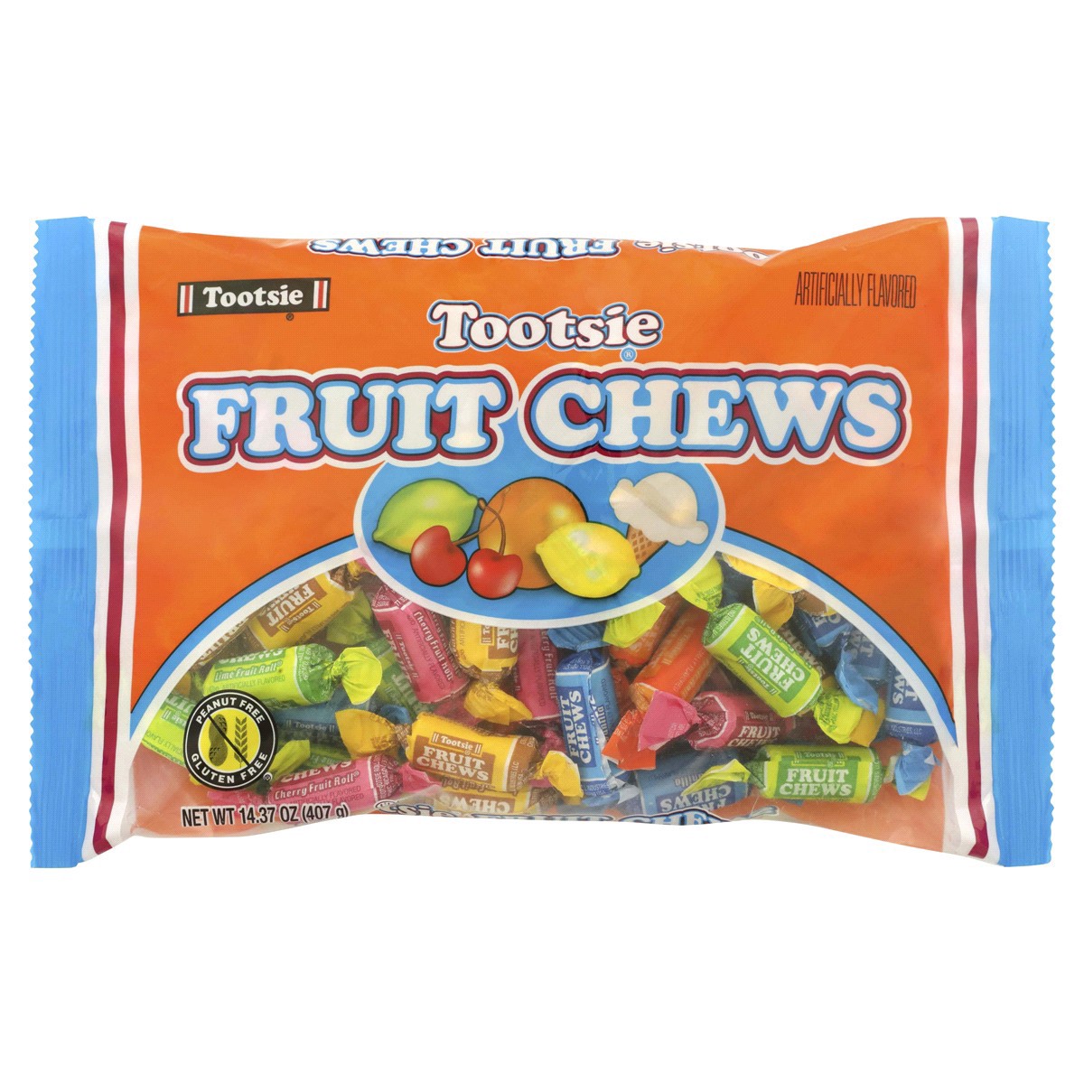 slide 1 of 9, Tootsie Fruit Chews Assorted Fruit Rolls 14.37 oz, 14.37 oz