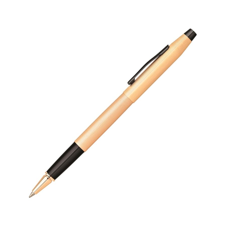 slide 2 of 3, Cross Classic Century Brushed Rollerball Pen, Medium Point, 0.7 Mm, Rose Gold Barrel, Black Ink, 1 ct