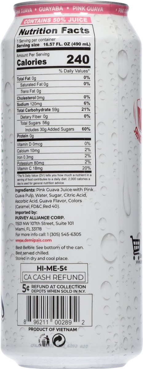 slide 2 of 12, De Mi Pais Pink Guava Juice Drink with Pulp - 16.57 fl oz, 16.57 fl oz