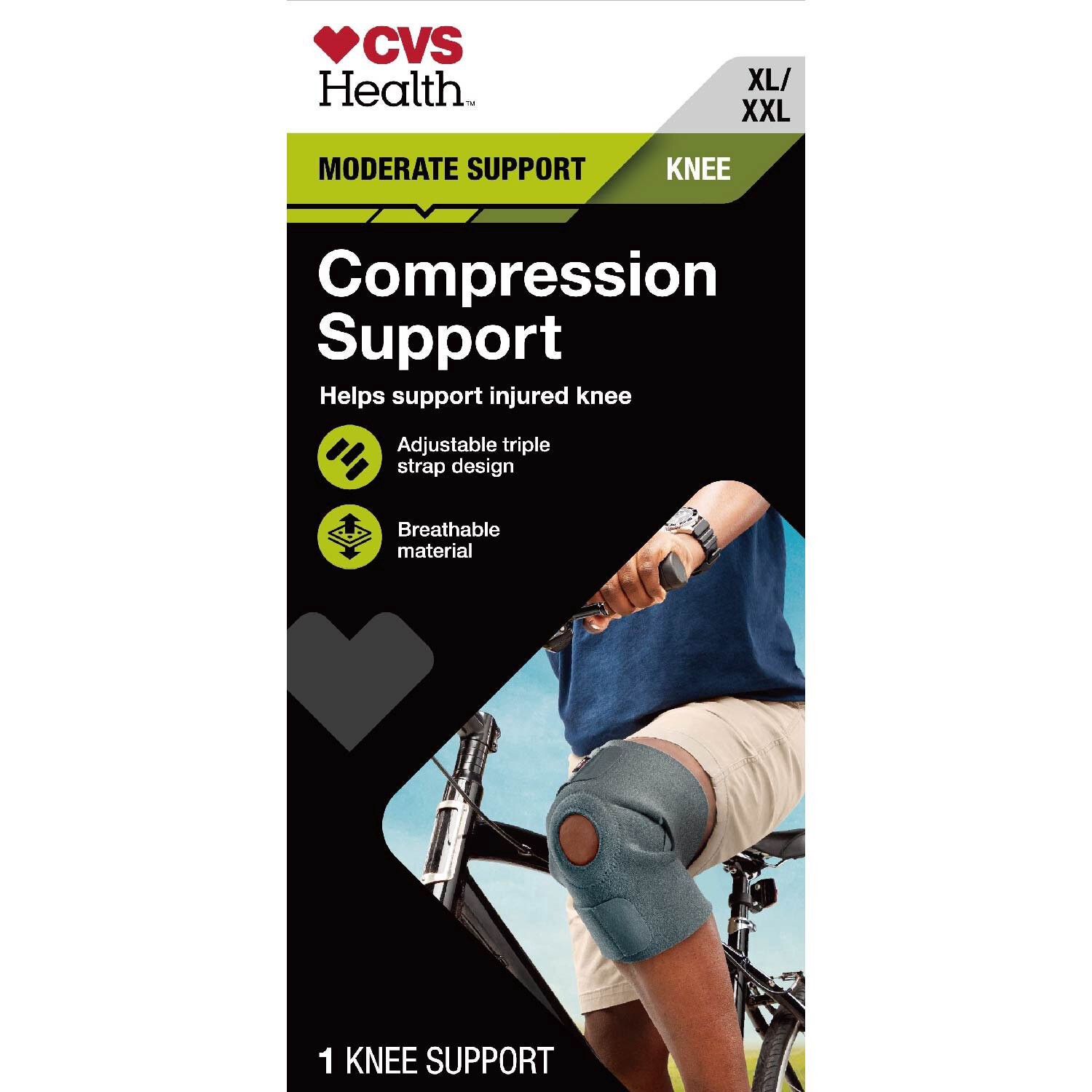 slide 1 of 1, CVS Sport Support Knee Adj Xl, 1 ct