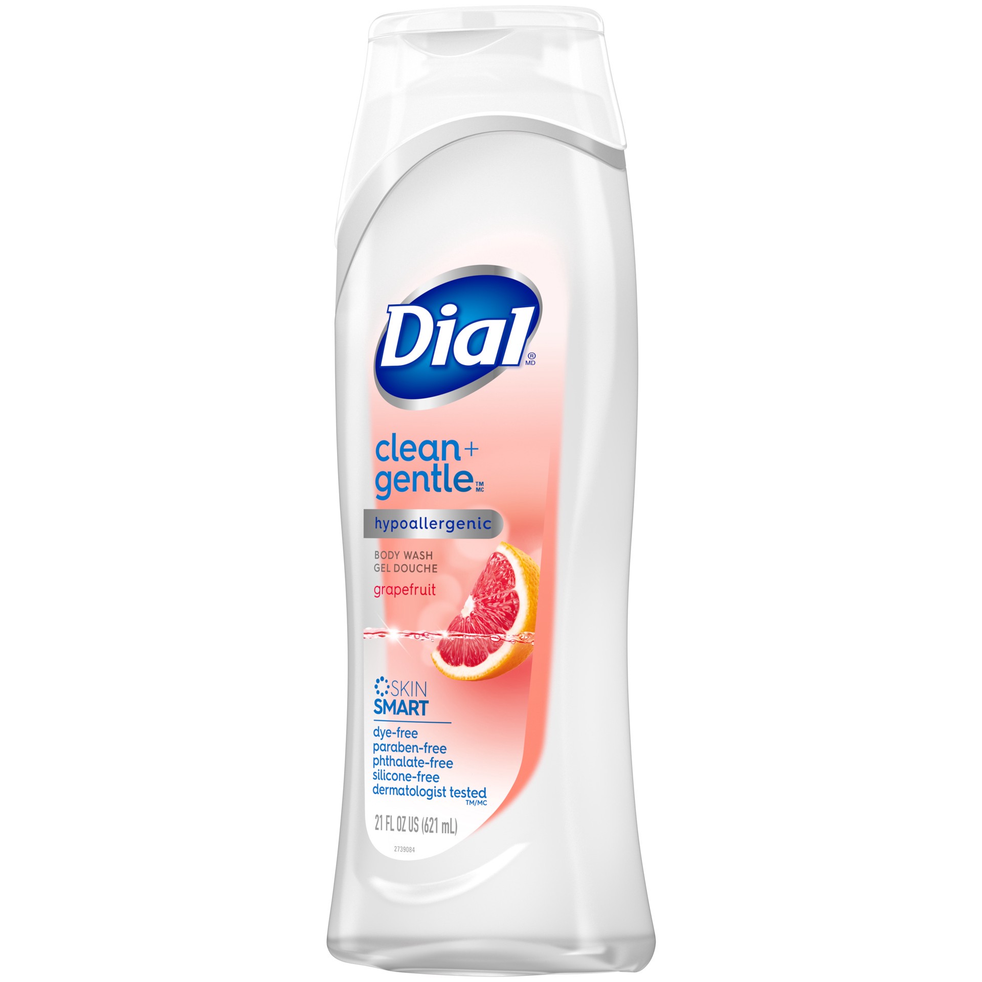 slide 2 of 5, Dial Clean + Gentle Hypoallergenic Grapefruit Body Wash 21 fl oz, 21 fl oz