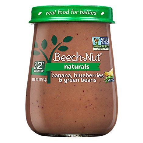 slide 1 of 1, Beech-Nut Naturals Baby Food Stage 2 Banana Blueberries & Green Beans, 4 oz