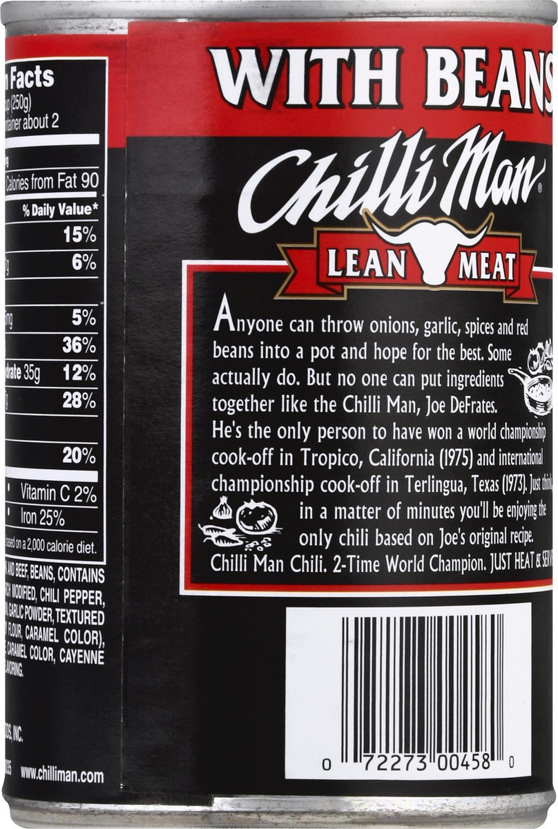 slide 10 of 13, Chilli Man Lean Meat Chili with Beans - 15 oz, 15 oz