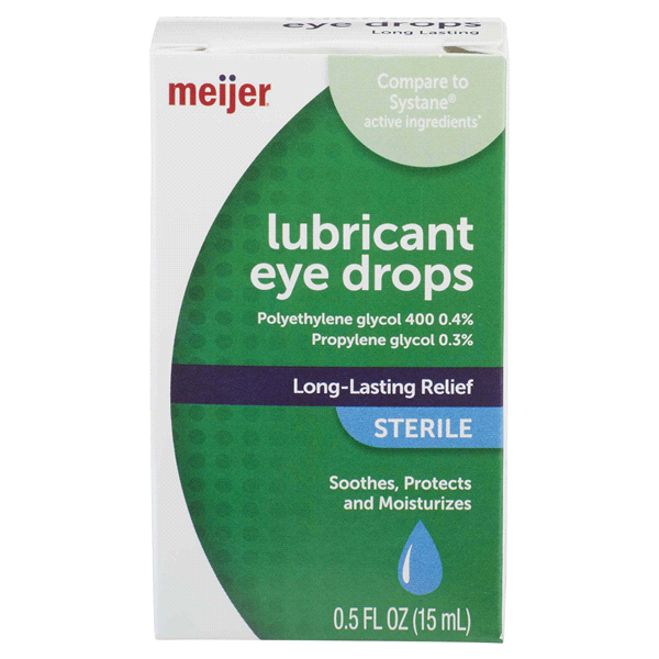 slide 1 of 1, Meijer Lubricant Eye Drops, 0.5 oz