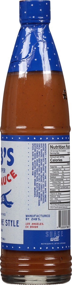 slide 9 of 13, Zab's Slow Burn St. Augustine Style Hot Sauce 6 fl oz, 6 fl oz