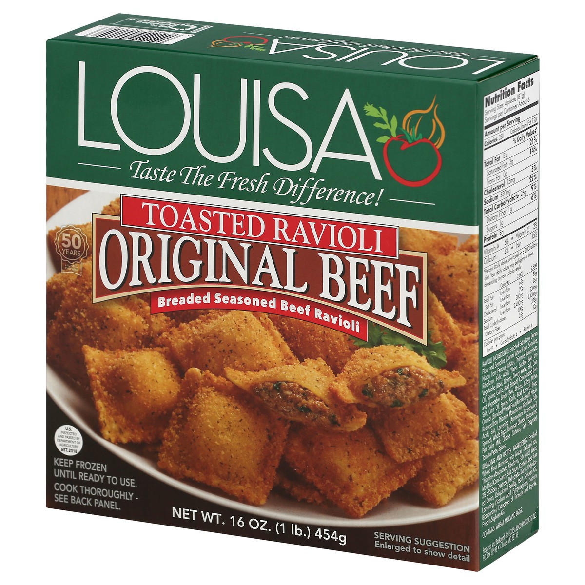 slide 2 of 10, Louisa Original Beef Toasted Ravioli 16 oz Box, 16 oz