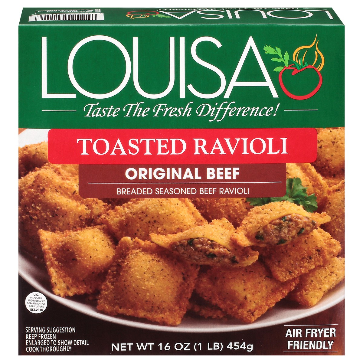 slide 1 of 10, Louisa Original Beef Toasted Ravioli 16 oz Box, 16 oz