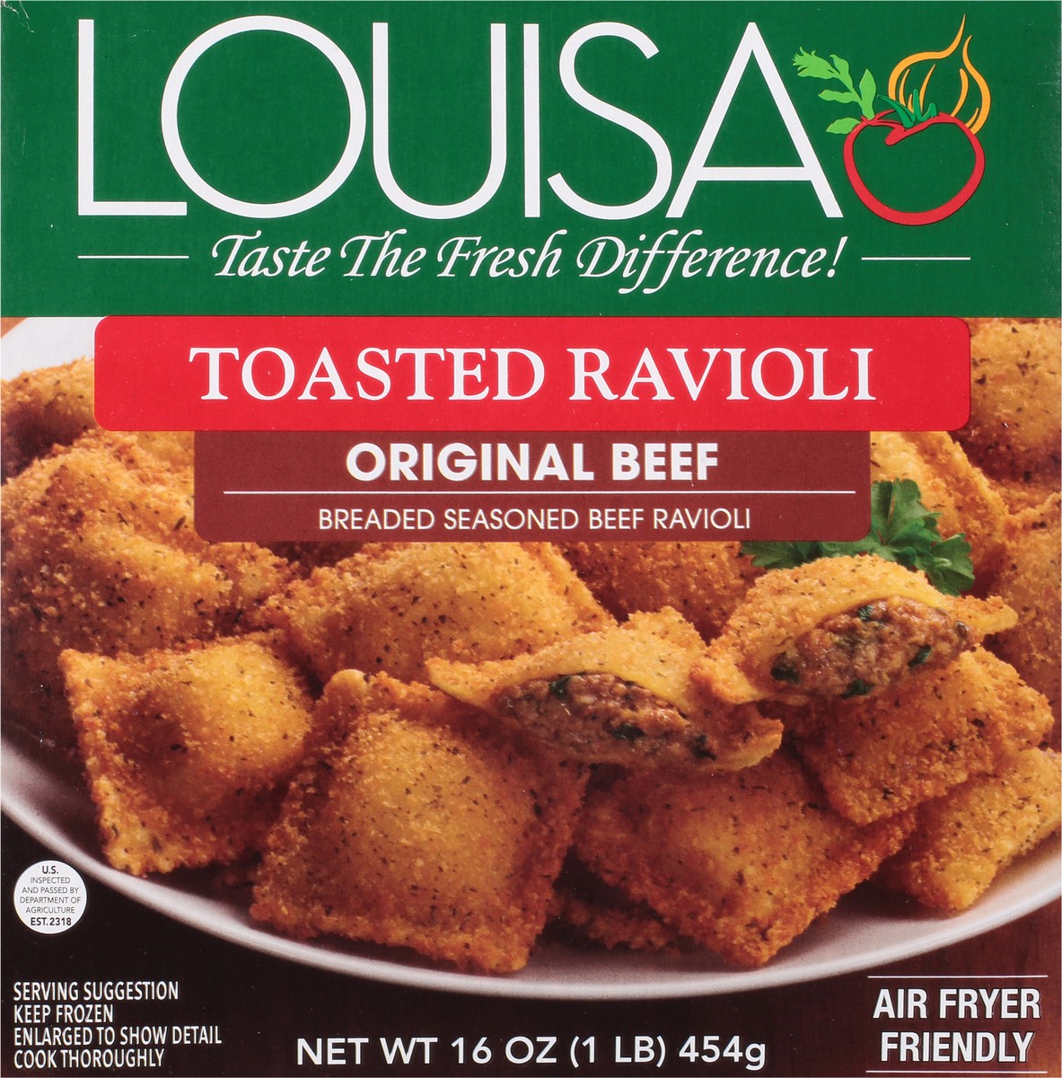 slide 1 of 10, Louisa Original Beef Toasted Ravioli 16 oz Box, 16 oz