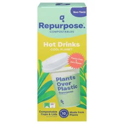 Repurpose Compostable 12 oz Cup and Lid Set, 10Ct