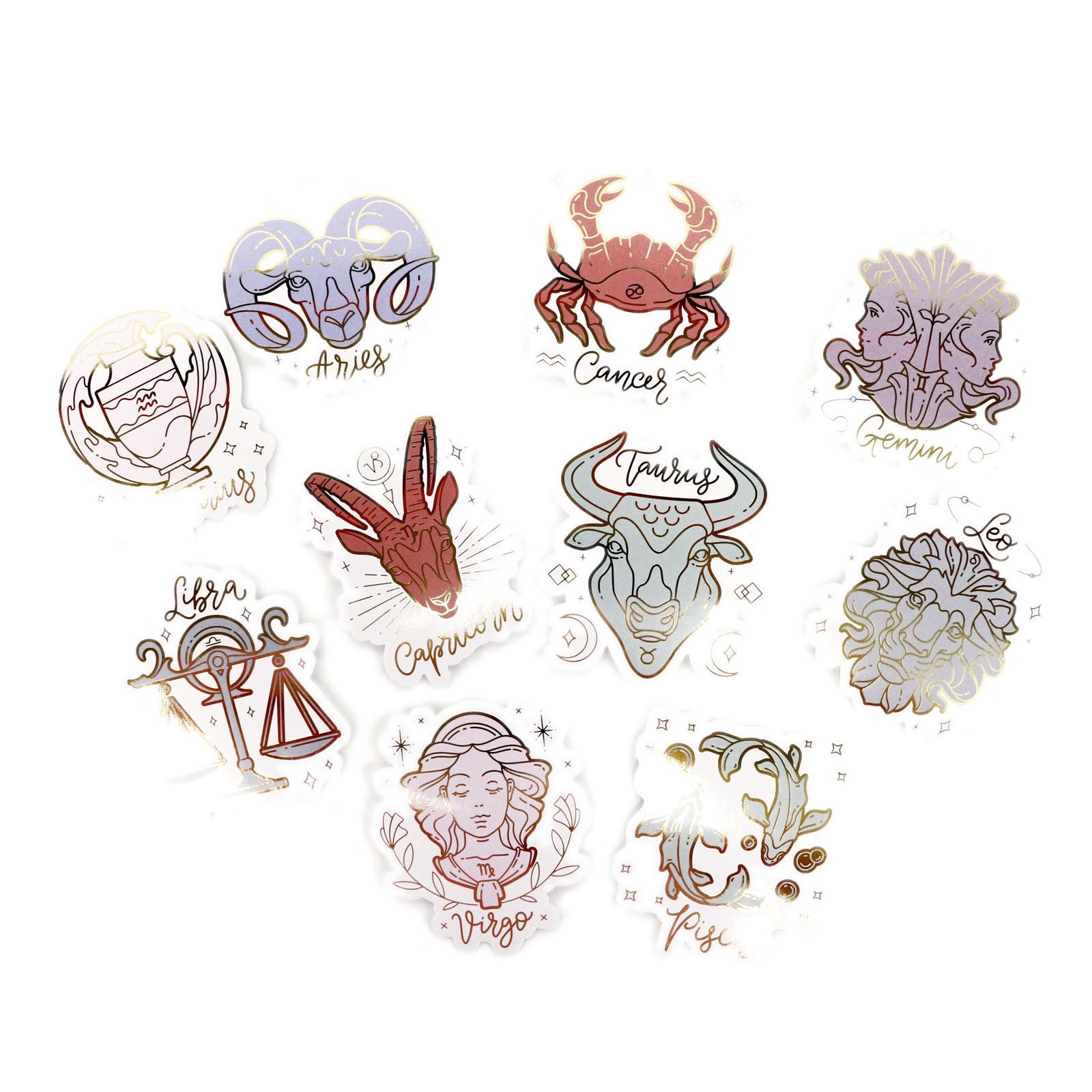 slide 3 of 4, Vinyl Diecut Zodiac Sticker Set By Recollections, 1 ct