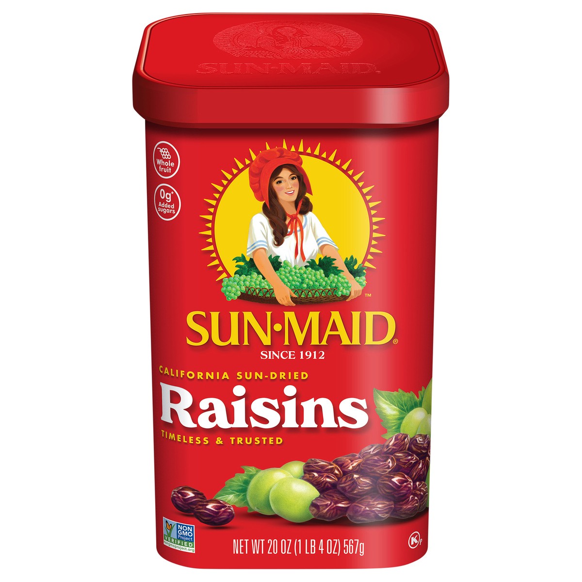 slide 1 of 7, Sun-Maid Carton Can Raisins, 20 oz