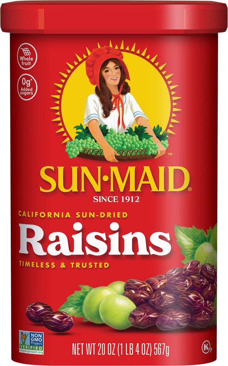 slide 4 of 7, Sun-Maid Carton Can Raisins, 20 oz