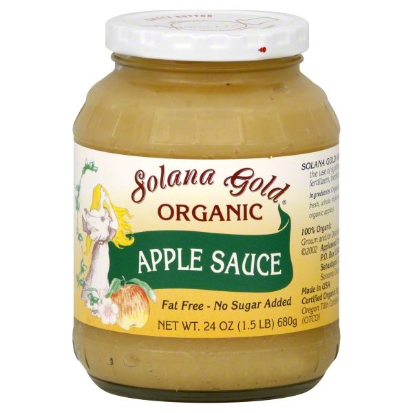 slide 1 of 1, Solana Gold Organic Applesauce, 24 oz