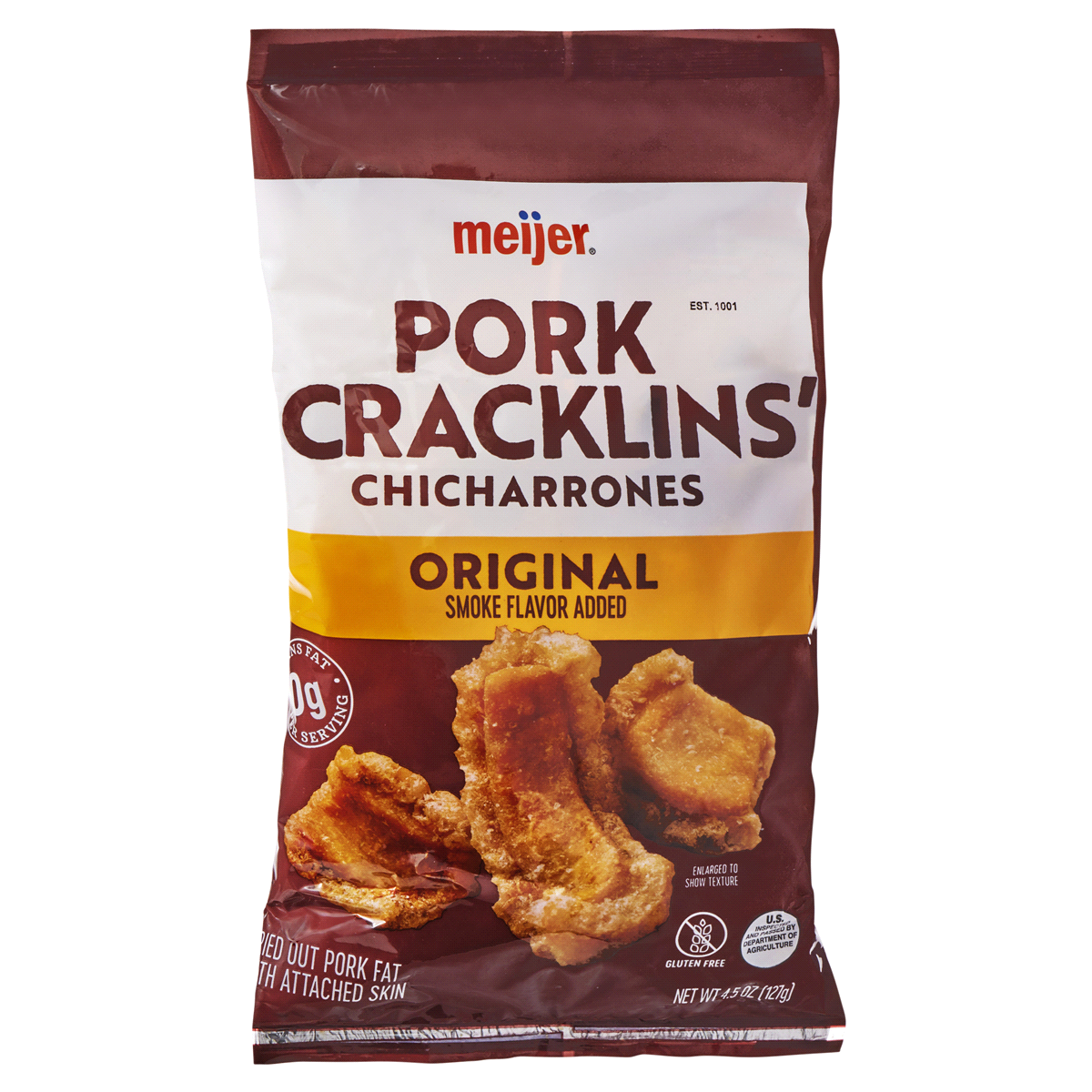 slide 1 of 9, Meijer Pork Cracklins, 3.5 oz