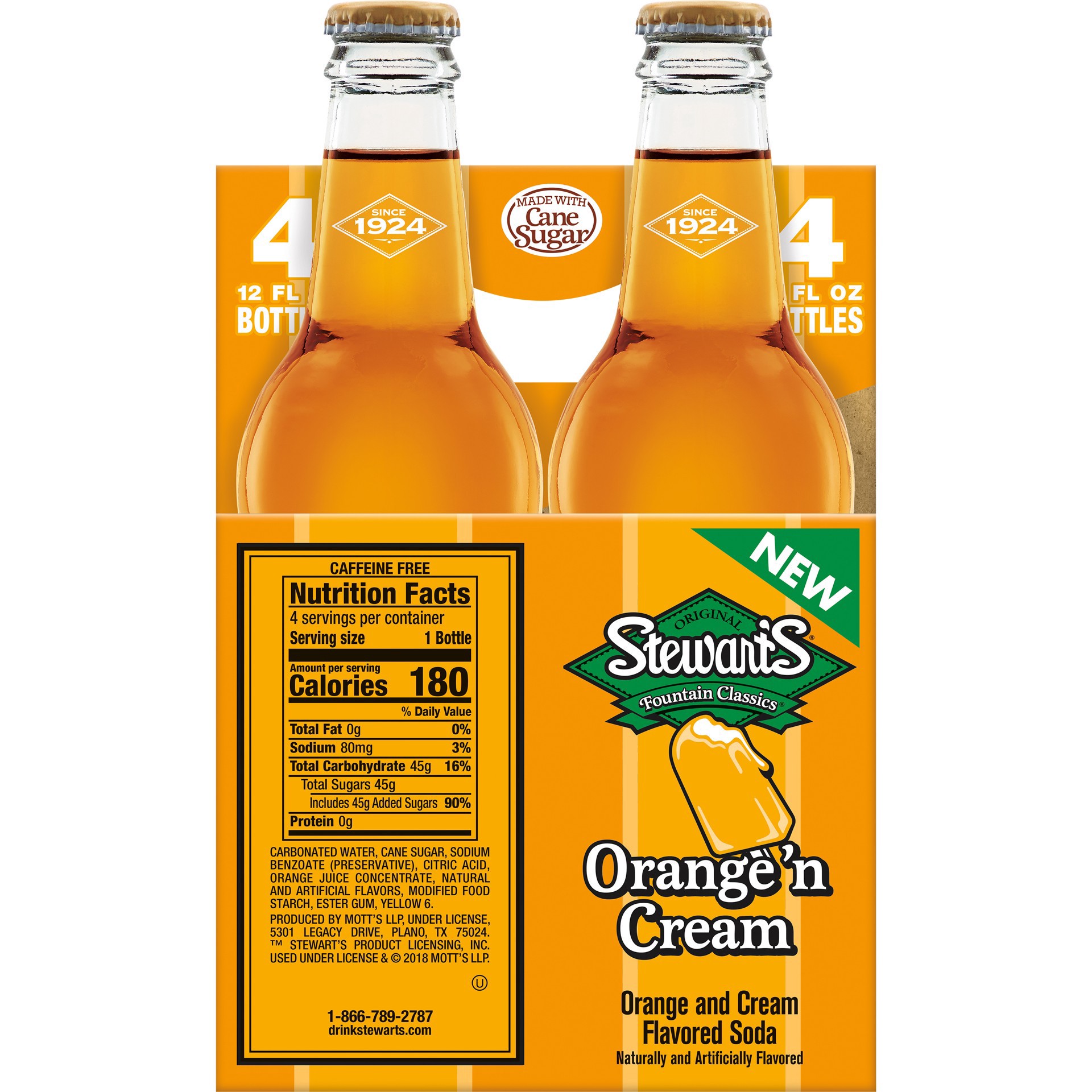 slide 2 of 3, Stewart's Orange'n Cream Soda Bottles, 48 fl oz