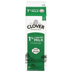 Clover Sonoma 1% Low Fat Milk 1 qt