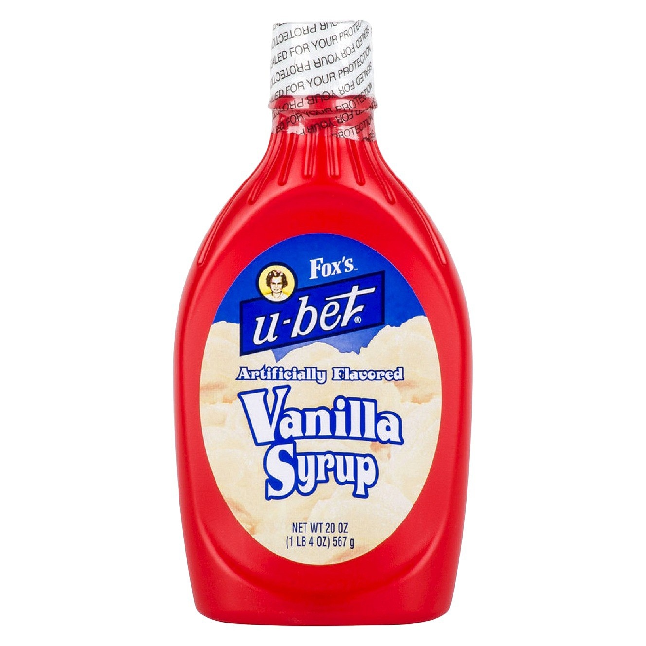 slide 1 of 1, Fox's U-Bet Artificially Flavored Vanilla Syrup, 20 oz