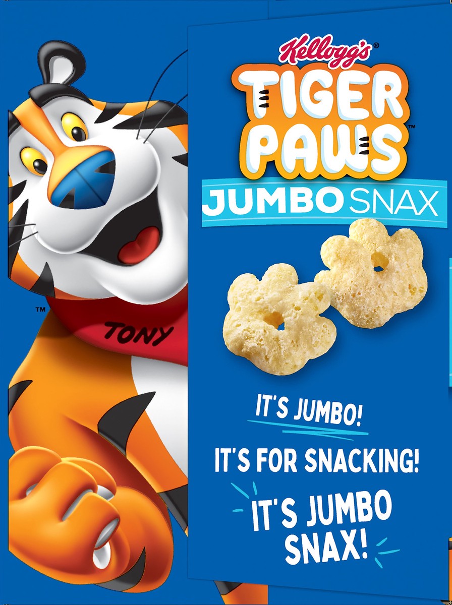 slide 4 of 7, Kellogg's Jumbo Snax Tiger Paws Cereal Snacks, Lunch Snacks, Original, 5.4oz Box, 12 Bags, 5.4 oz