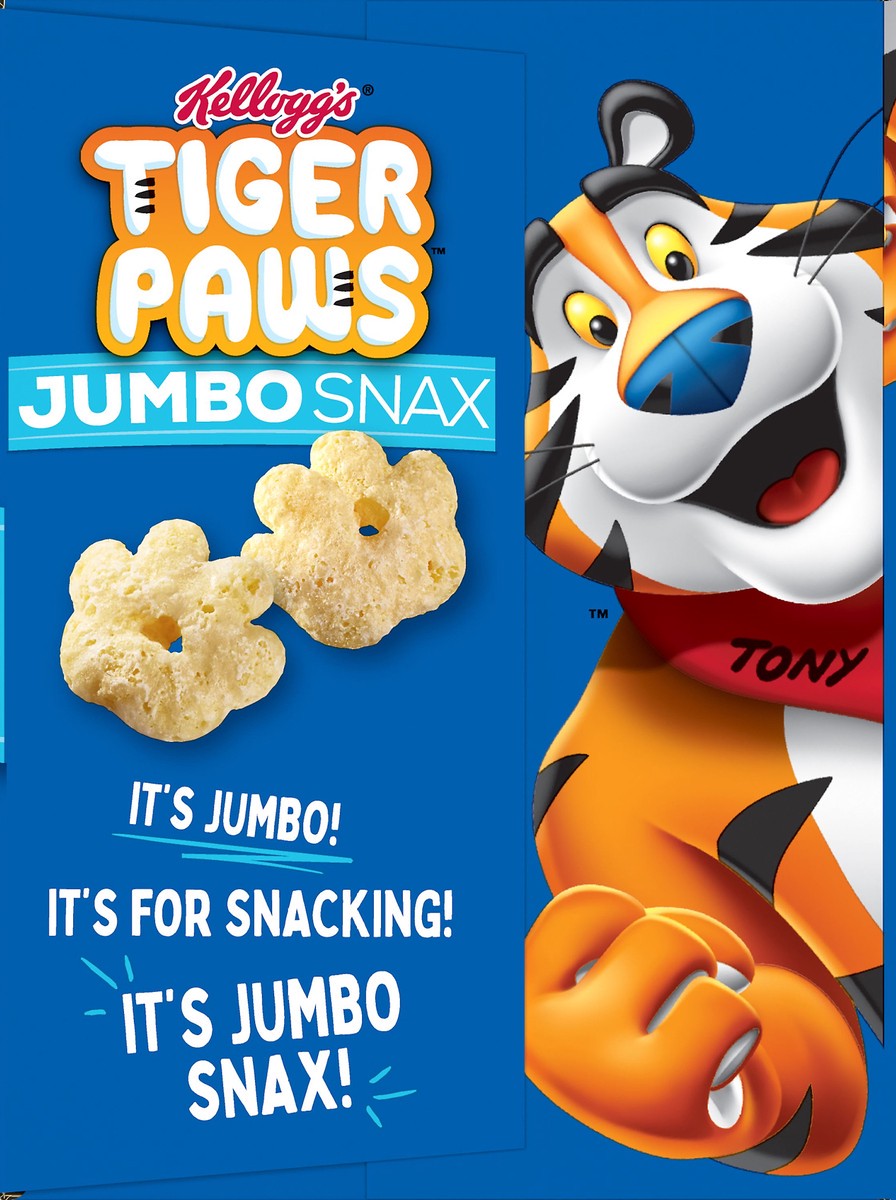 slide 6 of 7, Kellogg's Jumbo Snax Tiger Paws Cereal Snacks, Lunch Snacks, Original, 5.4oz Box, 12 Bags, 5.4 oz