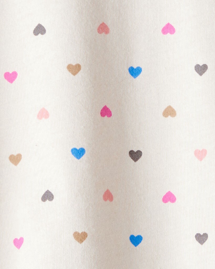 slide 2 of 2, Carter's Carters Toddler Girl Heart Print Long-Sleeve Top - Cream Cream 5T, 1 ct