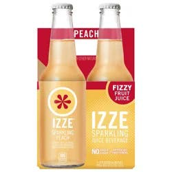 Izze Sparkling Peach 12 Fl Oz, 4 Ct