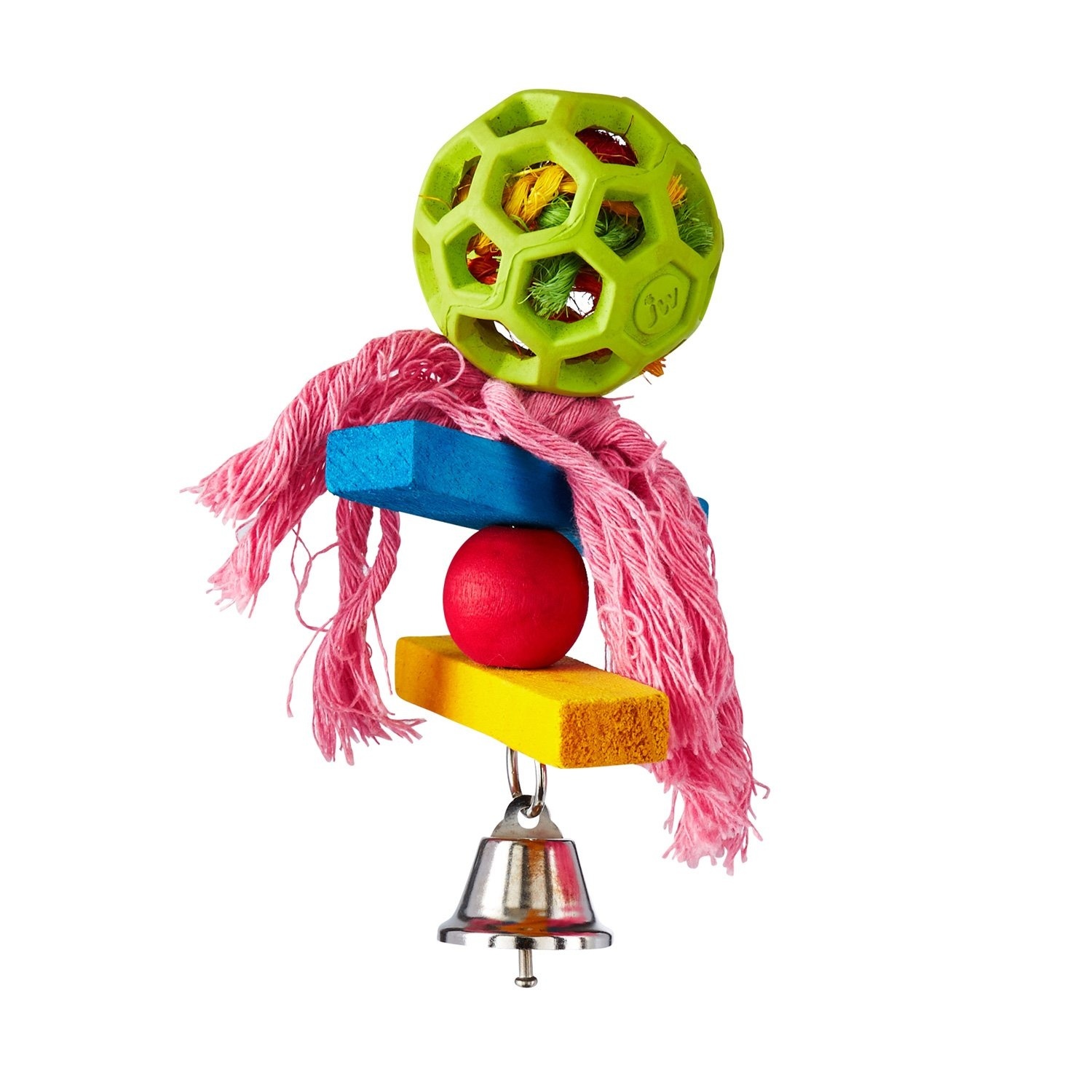 slide 1 of 1, JW Pet Hol-Ee Roller Pom Pom Bird Toy, 1 ct