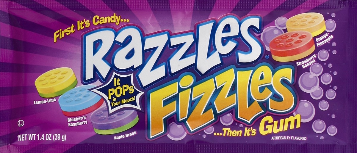 slide 1 of 6, Razzles Candy Gum - 1.4 oz, 1.4 oz