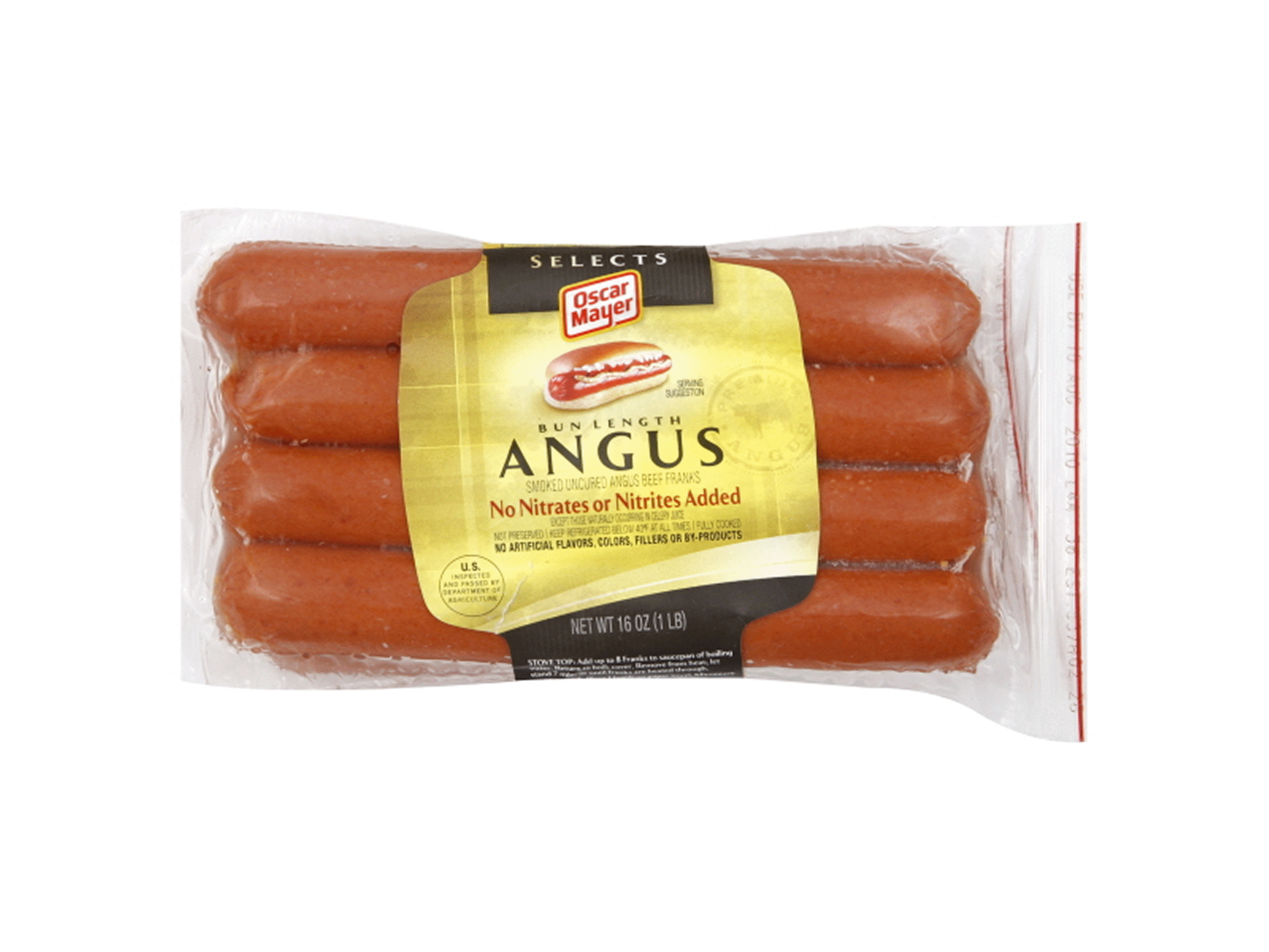 slide 1 of 14, Oscar Mayer Selects Angus Bun-Length Beef Franks Pack, 14 oz