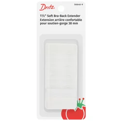 Dritz Bra Back Extender, 1-1/2 inch, White - 2 Rows