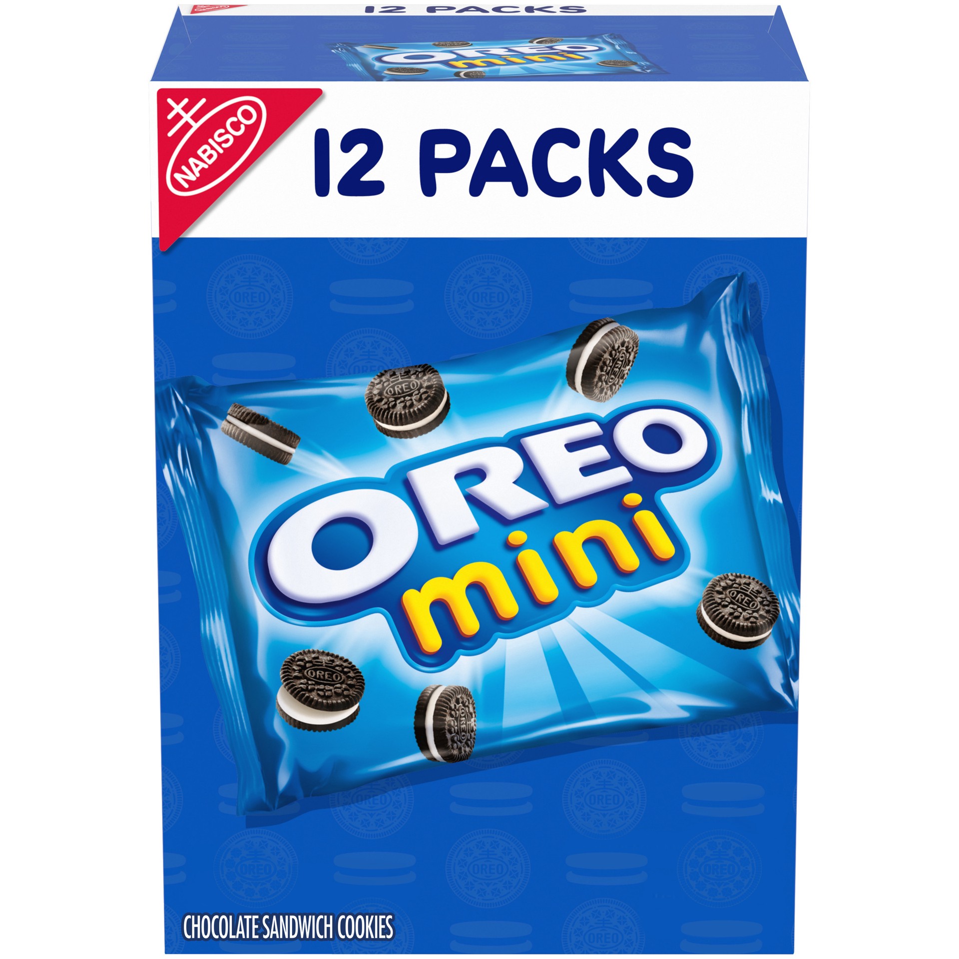 slide 1 of 9, OREO Mini Chocolate Sandwich Cookies, 12 Snack Packs, 12 oz