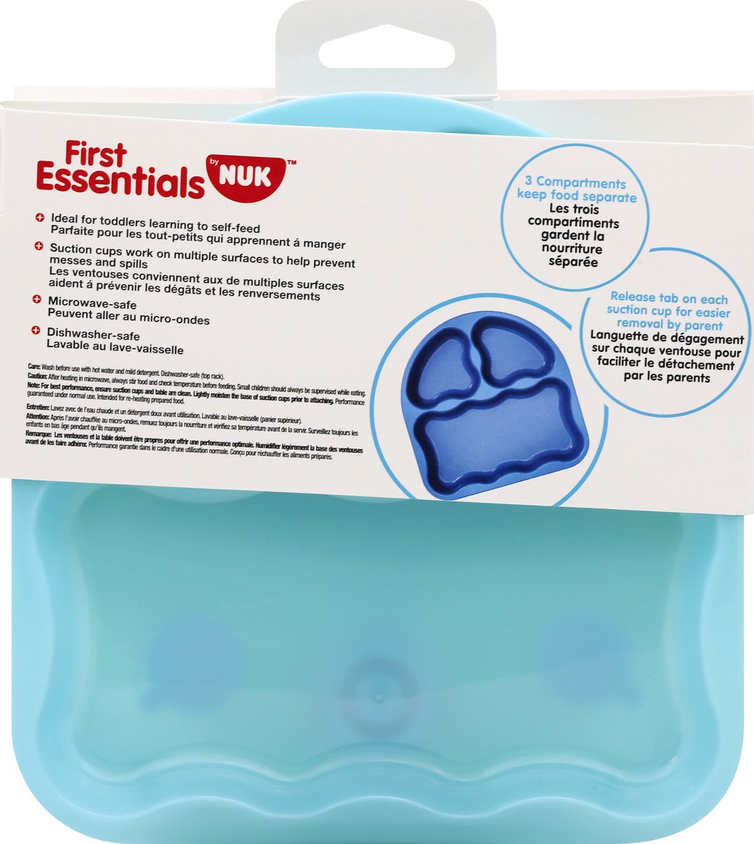 slide 6 of 9, NUK First Essentials Tri-Suction Plates 2 ea, 2 ct