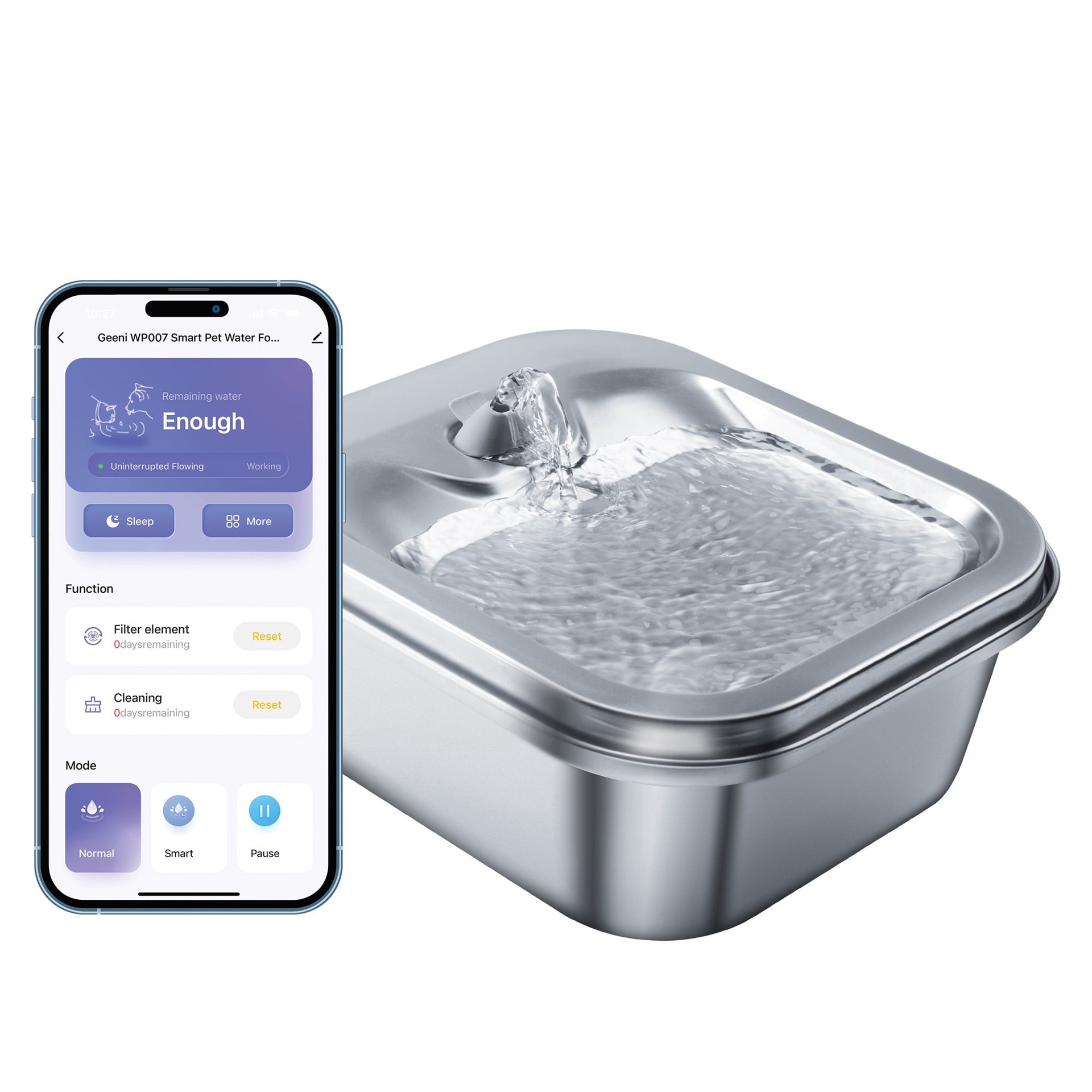 slide 1 of 1, Geeni PetConnect Fountain Pro 4L Smart Water Fountain, 1 ct