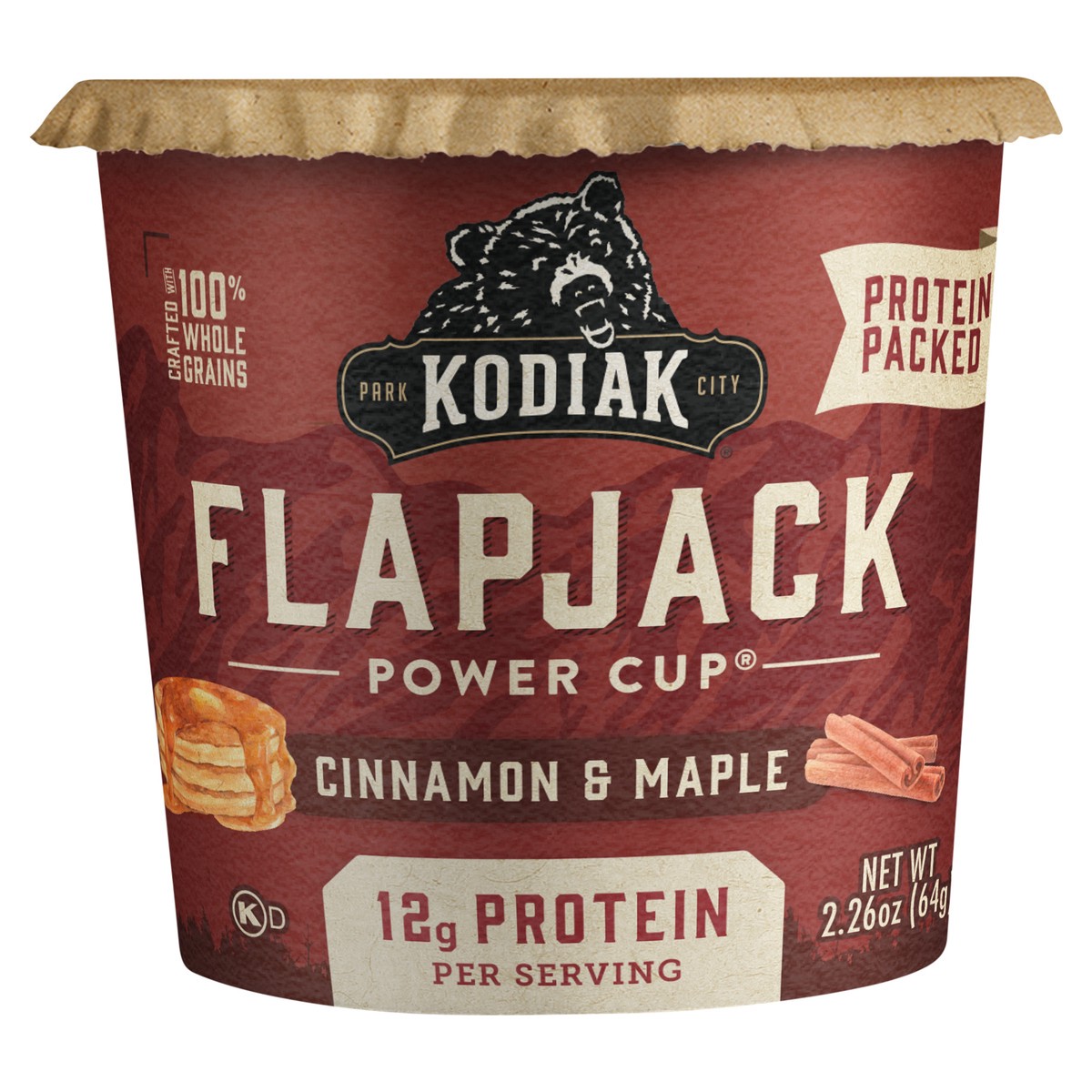 slide 1 of 9, Kodiak Cakes Cinnamon & Maple Flapjack On The Go, 2 oz