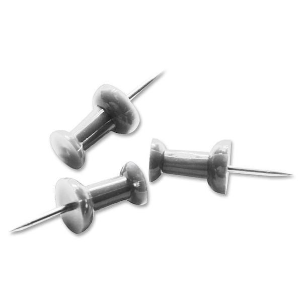 slide 1 of 1, Office Depot Brand Pushpins, Standard, 9/10'', Silver, Pack Of 25, 25 ct