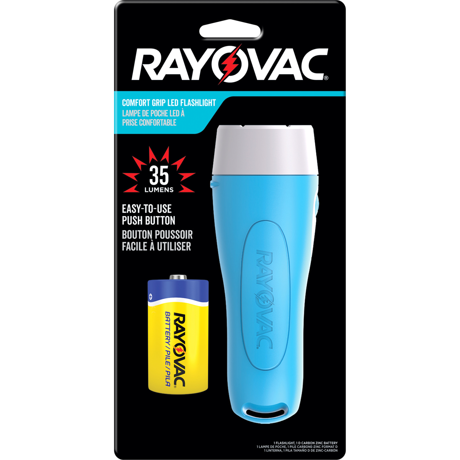 slide 1 of 1, RAYOVAC Brite Essentials (1)D LED Hang Loop Flashlight, 1 ct