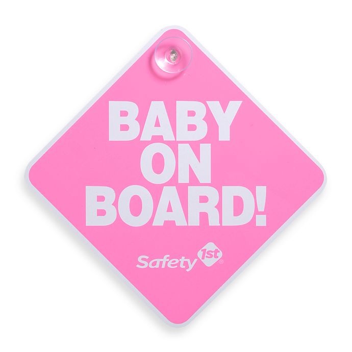 slide 1 of 1, Safety 1st Baby On Board Sign, Pink, 1 ct