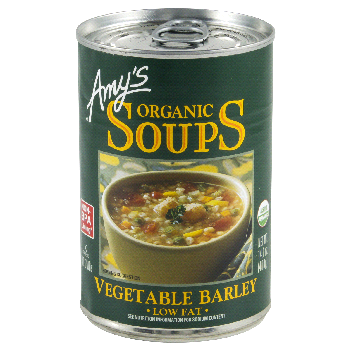 Amy's Organic Vegetable Barley Soup, Low Fat 14.1 oz Shipt