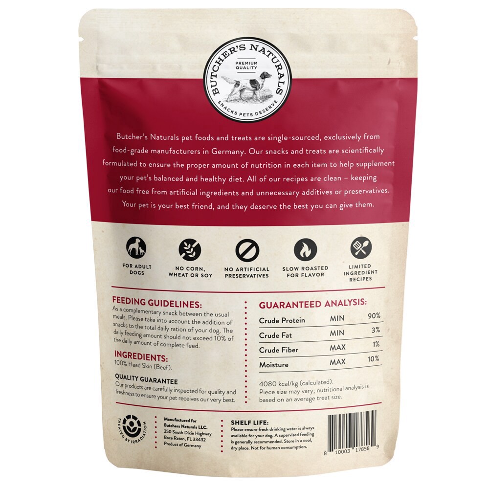 slide 2 of 2, Butcher's Naturals Slow Roasted Hide Chews Natural Treats For Adult Dogs, 8 oz