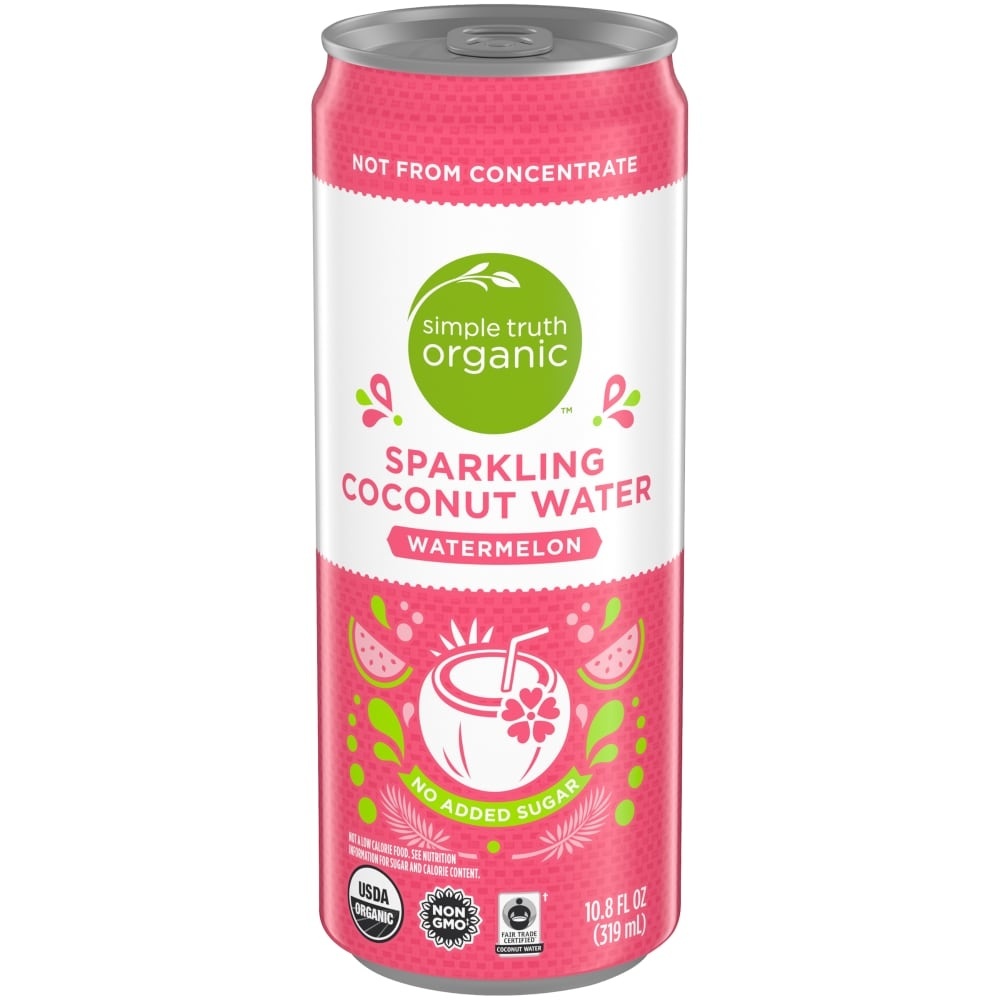 slide 1 of 1, Simple Truth Organic Watermelon Sparkling Coconut Water, 10.8 fl oz