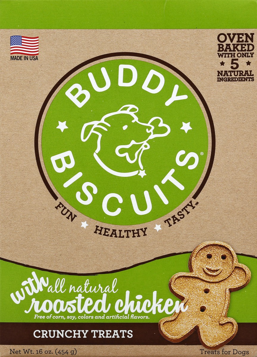 slide 5 of 6, Buddy Biscuits Roasted Chicken Dog Treats, 16 oz