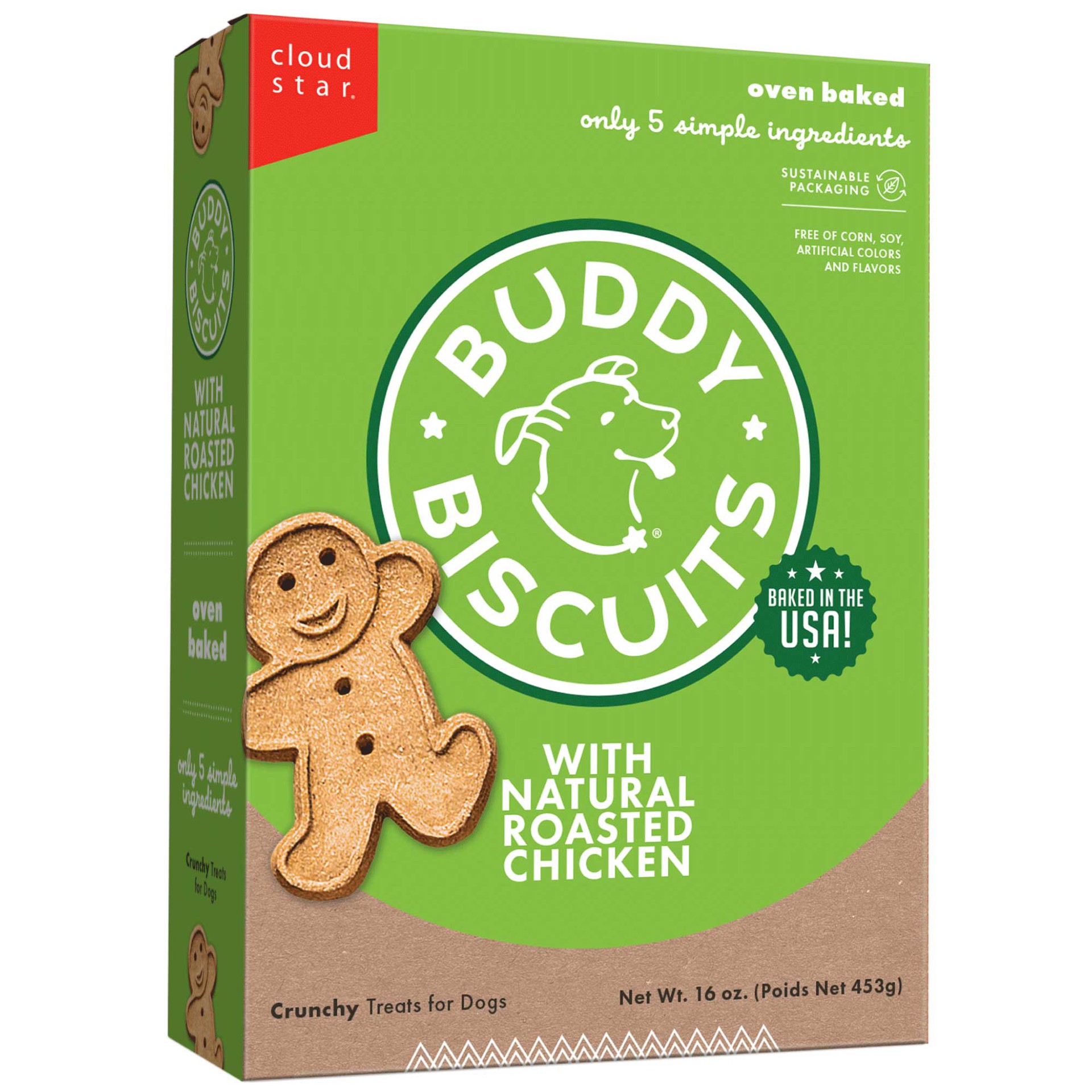 slide 1 of 6, Buddy Biscuits Roasted Chicken Dog Treats, 16 oz