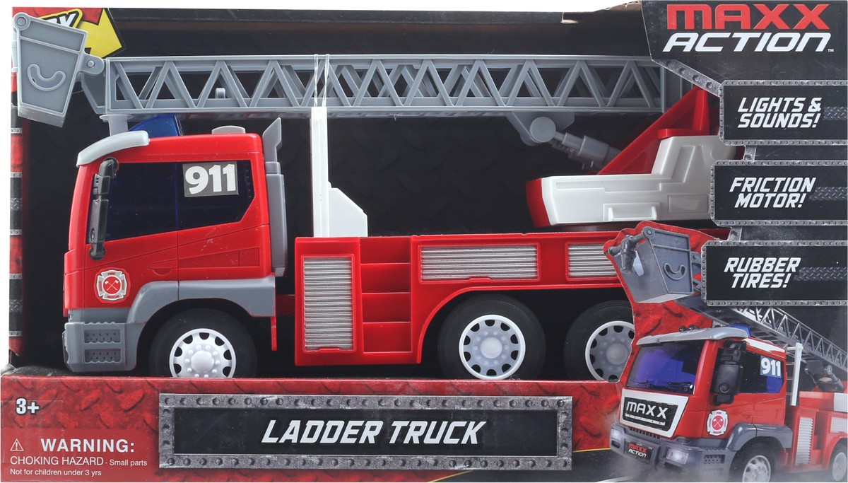 slide 1 of 11, Maxx Action Ladder Truck Toy 1 ea, 1 ct