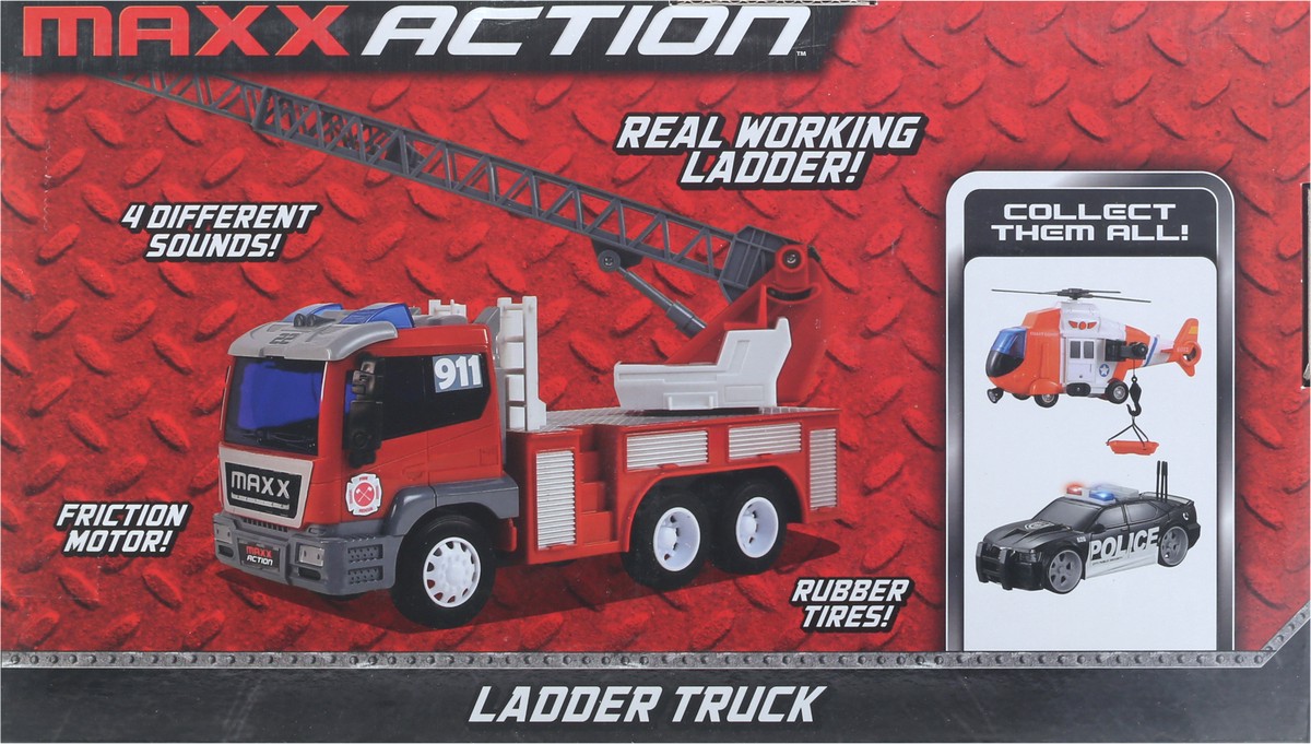 slide 3 of 11, Maxx Action Ladder Truck Toy 1 ea, 1 ct