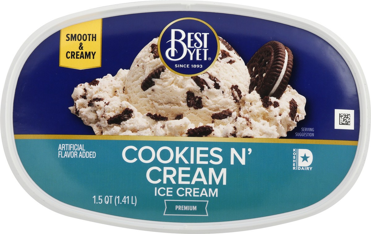 slide 4 of 6, Best Yet Cookies & Cream Ice Cream, 48 fl oz