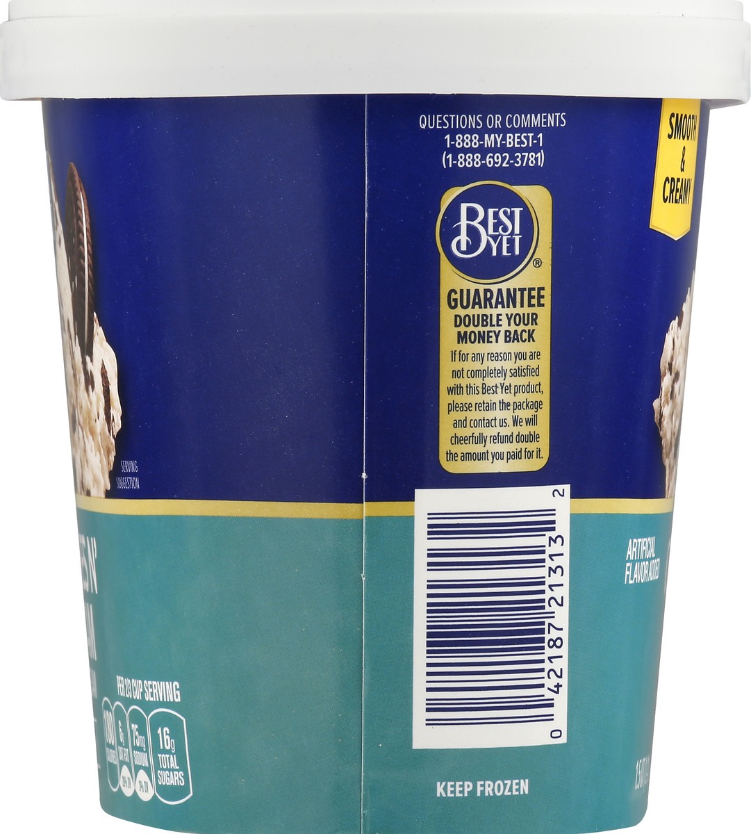 slide 6 of 6, Best Yet Cookies & Cream Ice Cream, 48 fl oz
