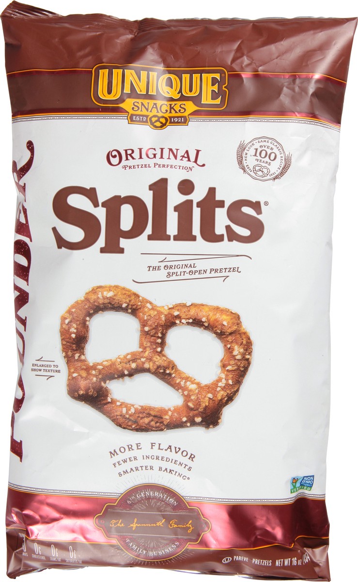 slide 8 of 9, Unique Snacks Splits Original Original Pretzels 16 oz, 16 oz