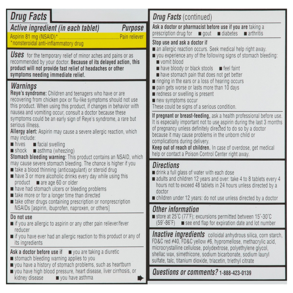 slide 16 of 17, TopCare Health 81 mg Low Dose Aspirin 180 Enteric Coated Tablets, 180 ct