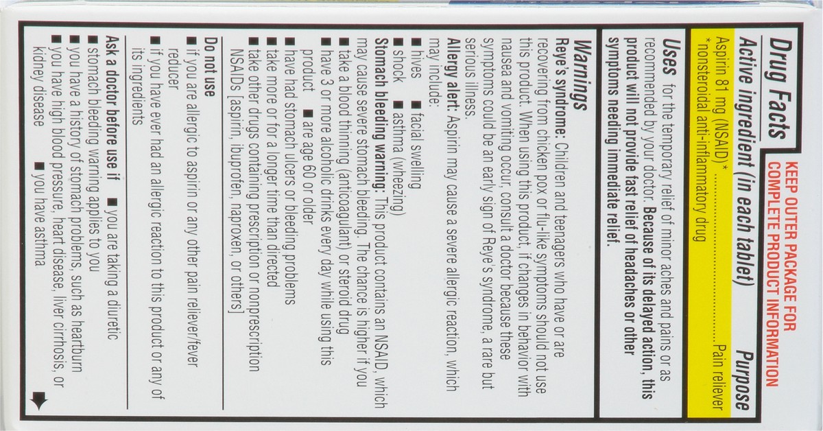 slide 3 of 17, TopCare Health 81 mg Low Dose Aspirin 180 Enteric Coated Tablets, 180 ct